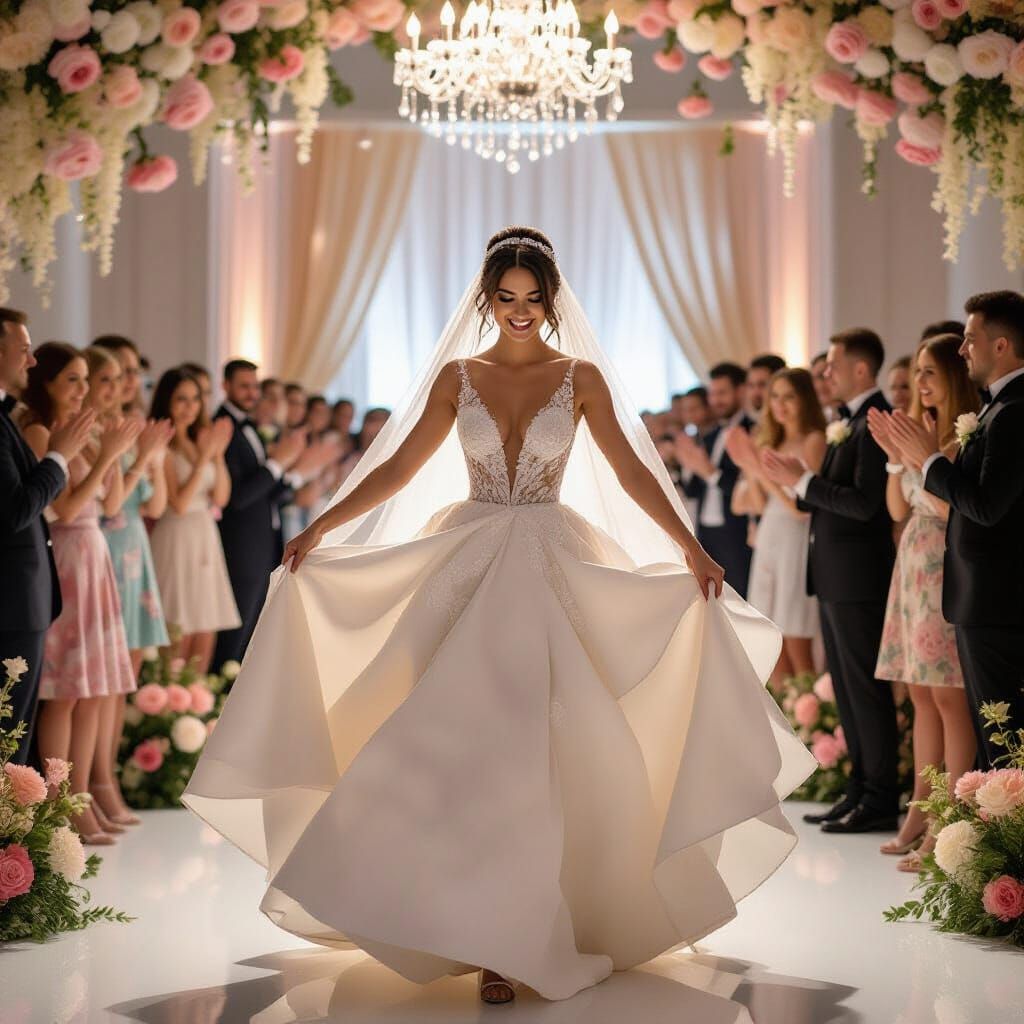 Bride's Dance: A Digital Collage Wedding Scene