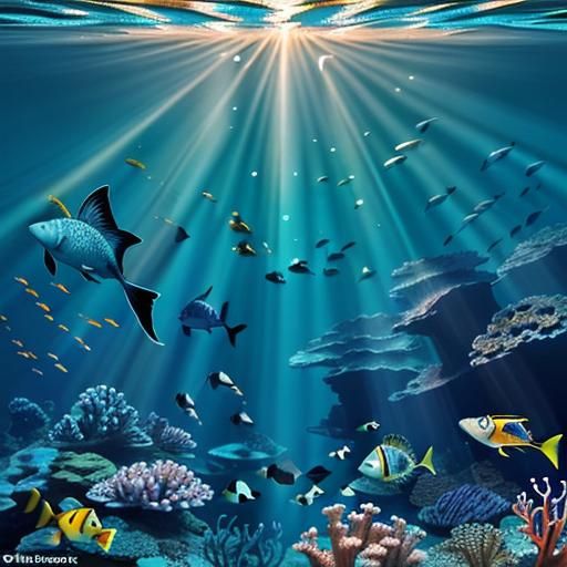 Underwater World: They find themselves standing on a platfor...