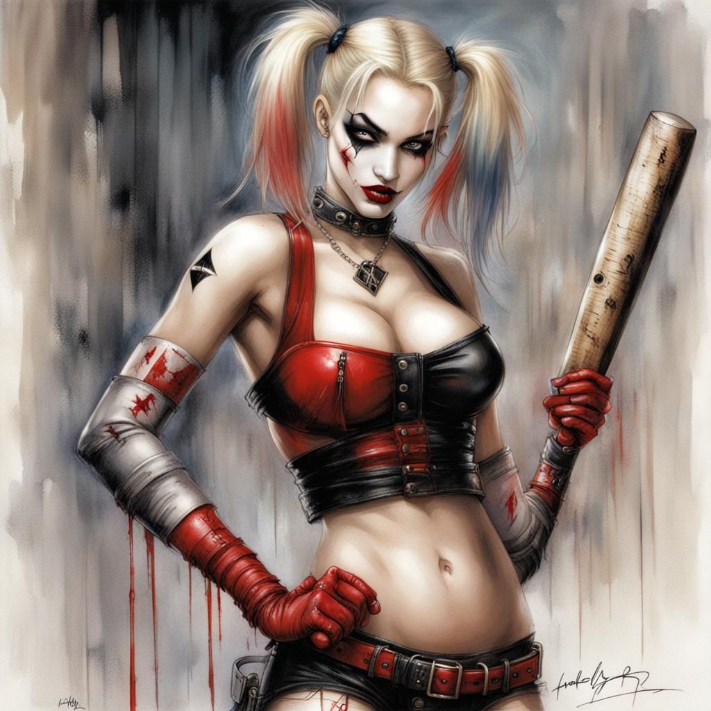 Baseball Bat Wielding Figure in Fantasy Art Style