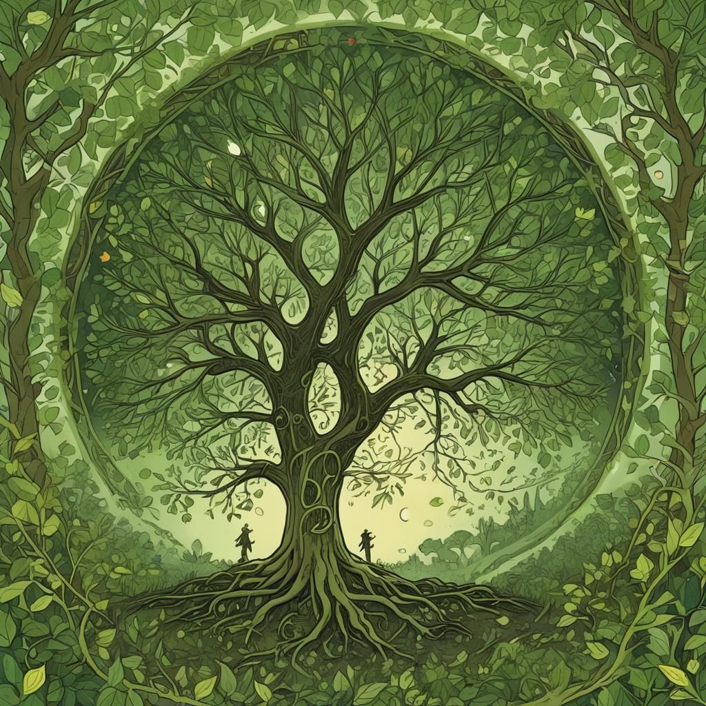 Sacred Glowing Tree Fantasy Concept Art