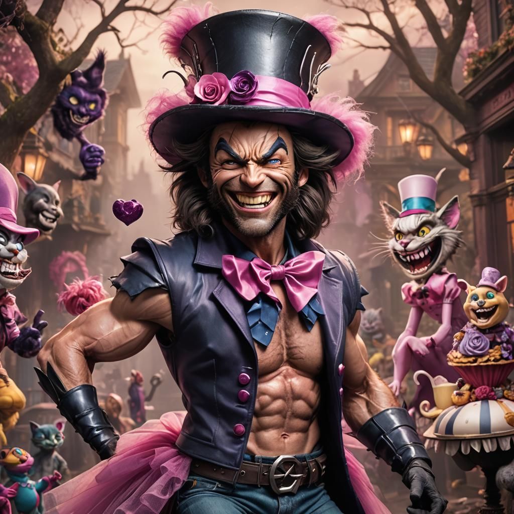 Marvel Wolverine as Mad Hatter Ballerina Barbie