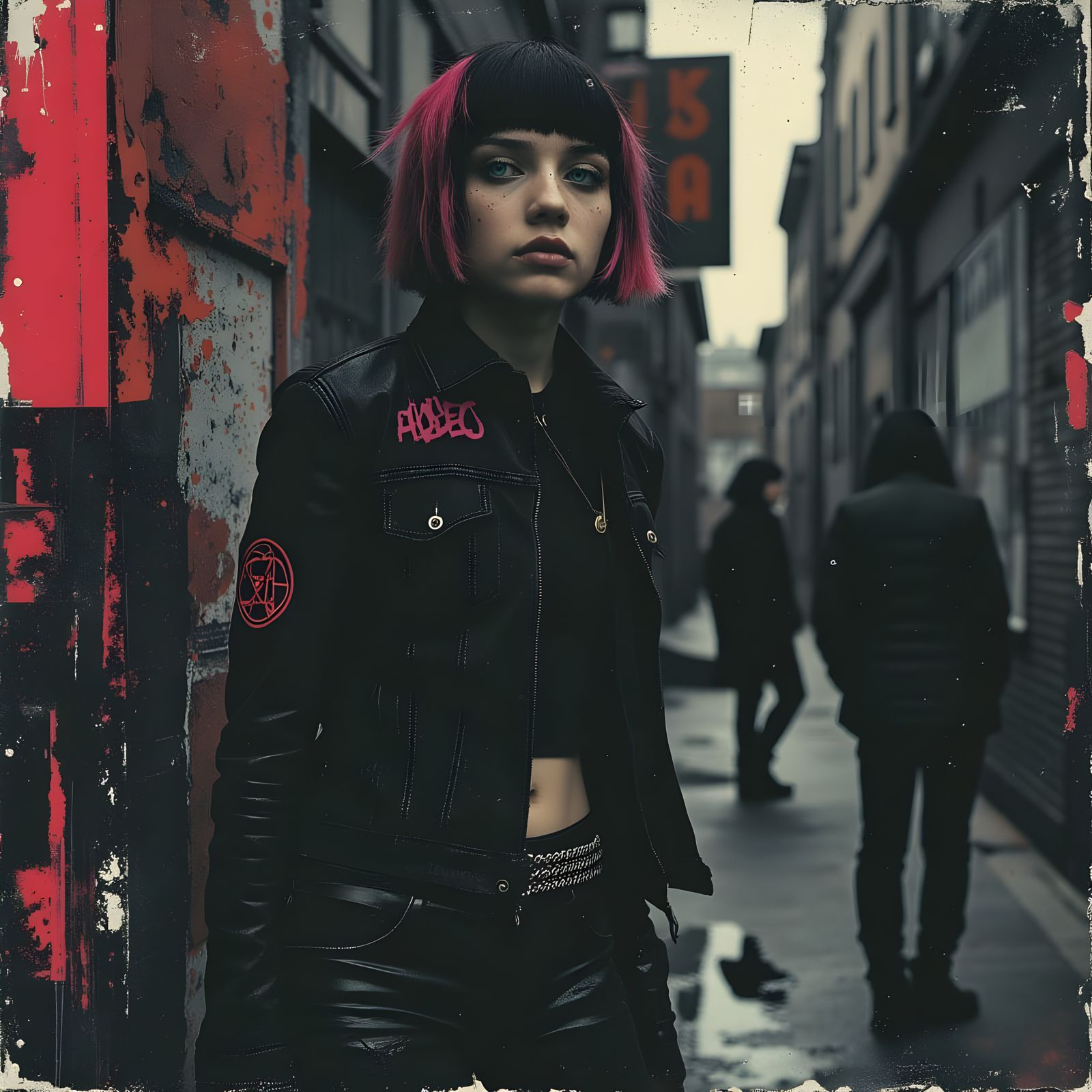 Punk Rock Cyberpunk Portrait of Fierce Teenager