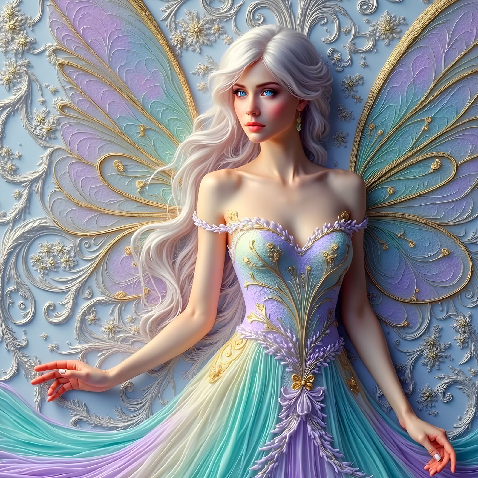 Ethereal Fairy in Radiant Aura, Whispers of Mystical Beauty