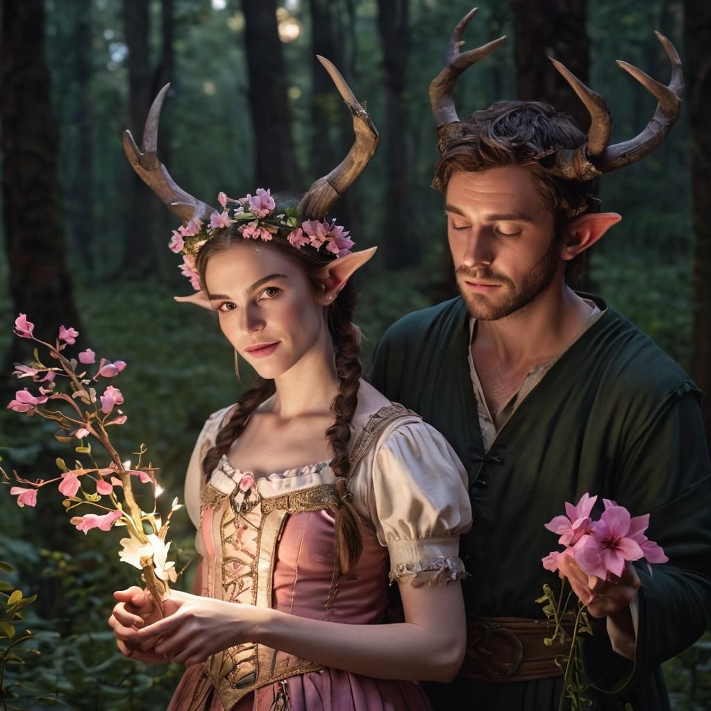 Puck in a Magical Forest