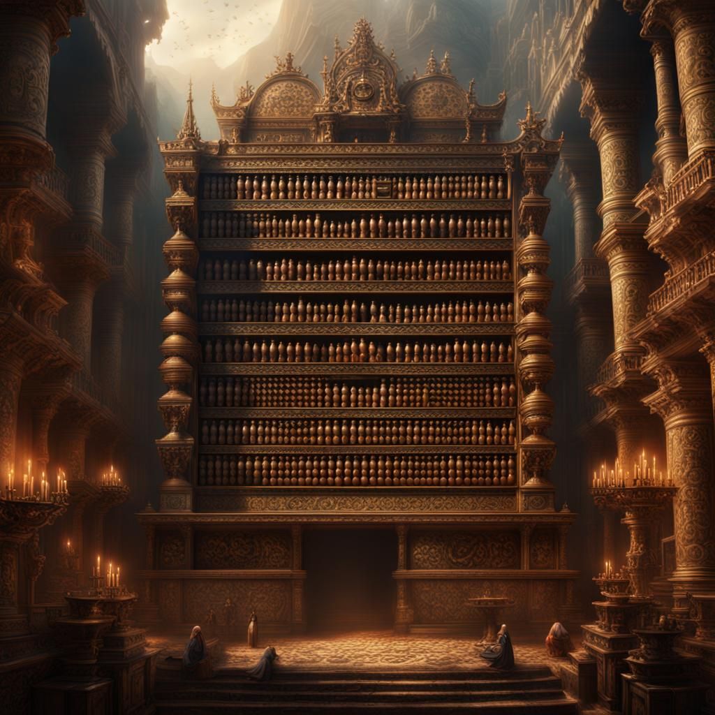 Magical Ancient Abacus: Epic Digital Matte Painting