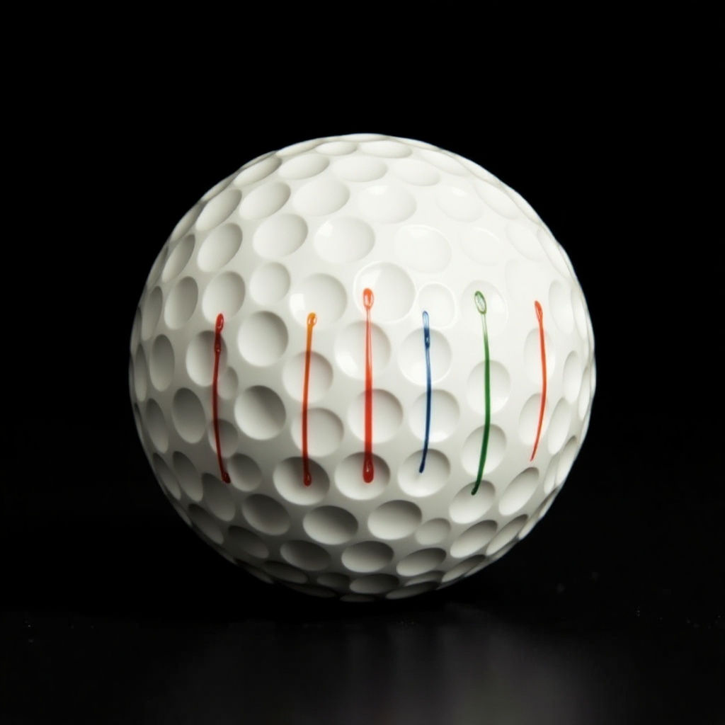 Minimalist Golf Ball Design in Bauhaus Style