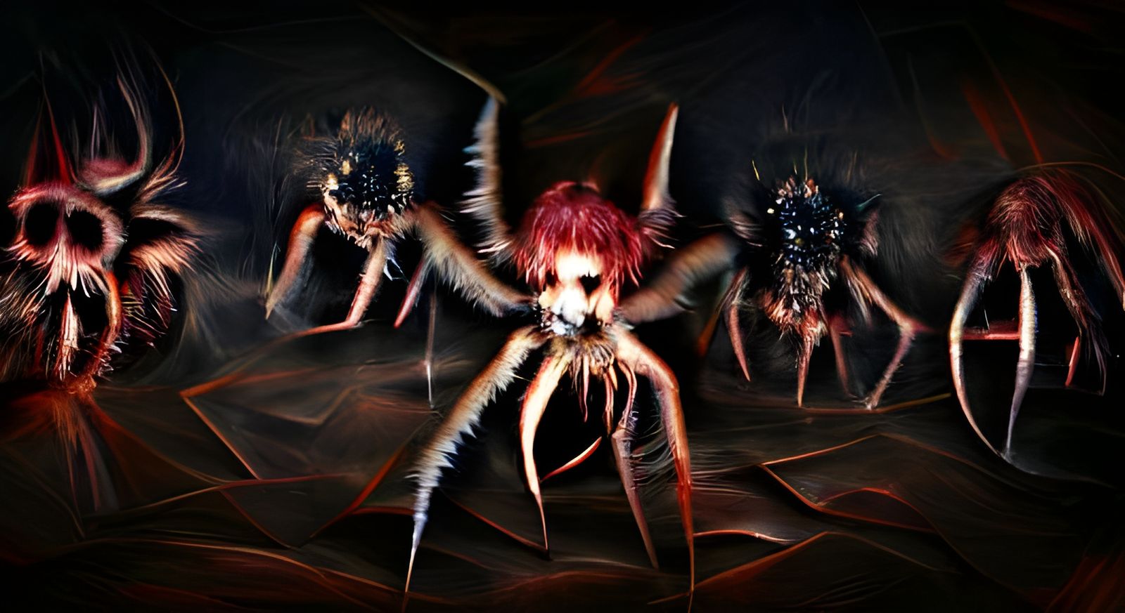 Creepy Demonic Tarantula Spiders: A Horror Vision