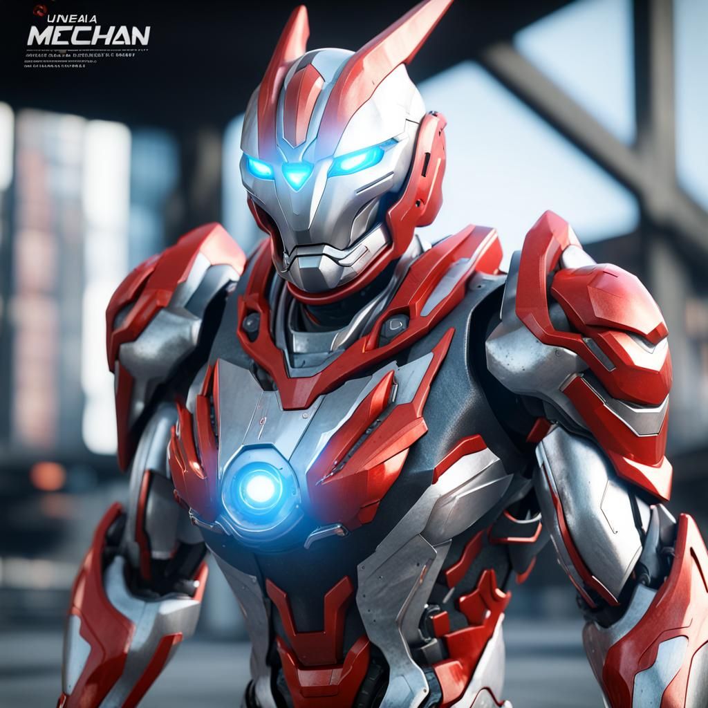 Mecha Ultraman 3D Game Cinematic Render