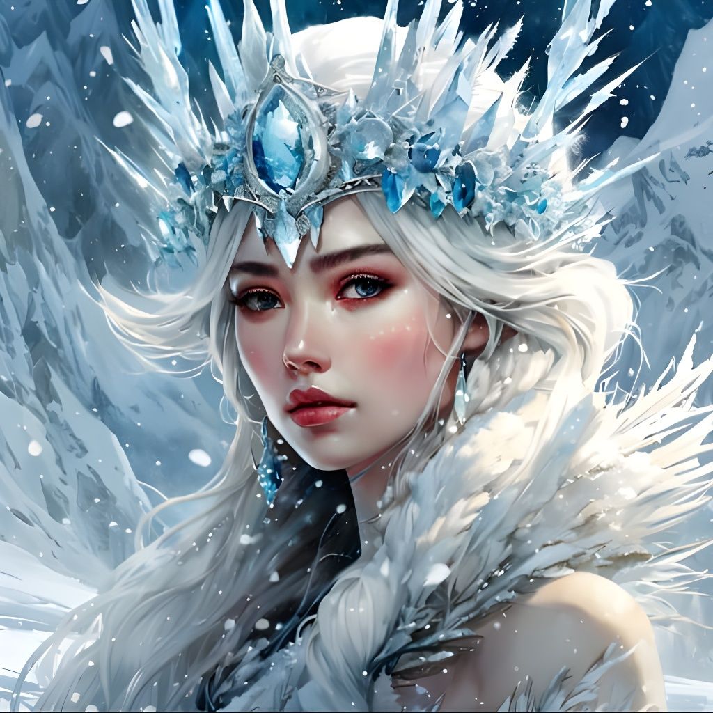 Mystical Ice Spirit of Winter's Essence