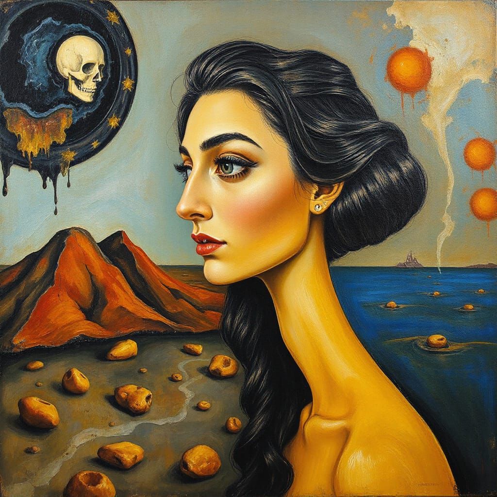 Surreal Portrait in Salvador Dali Style