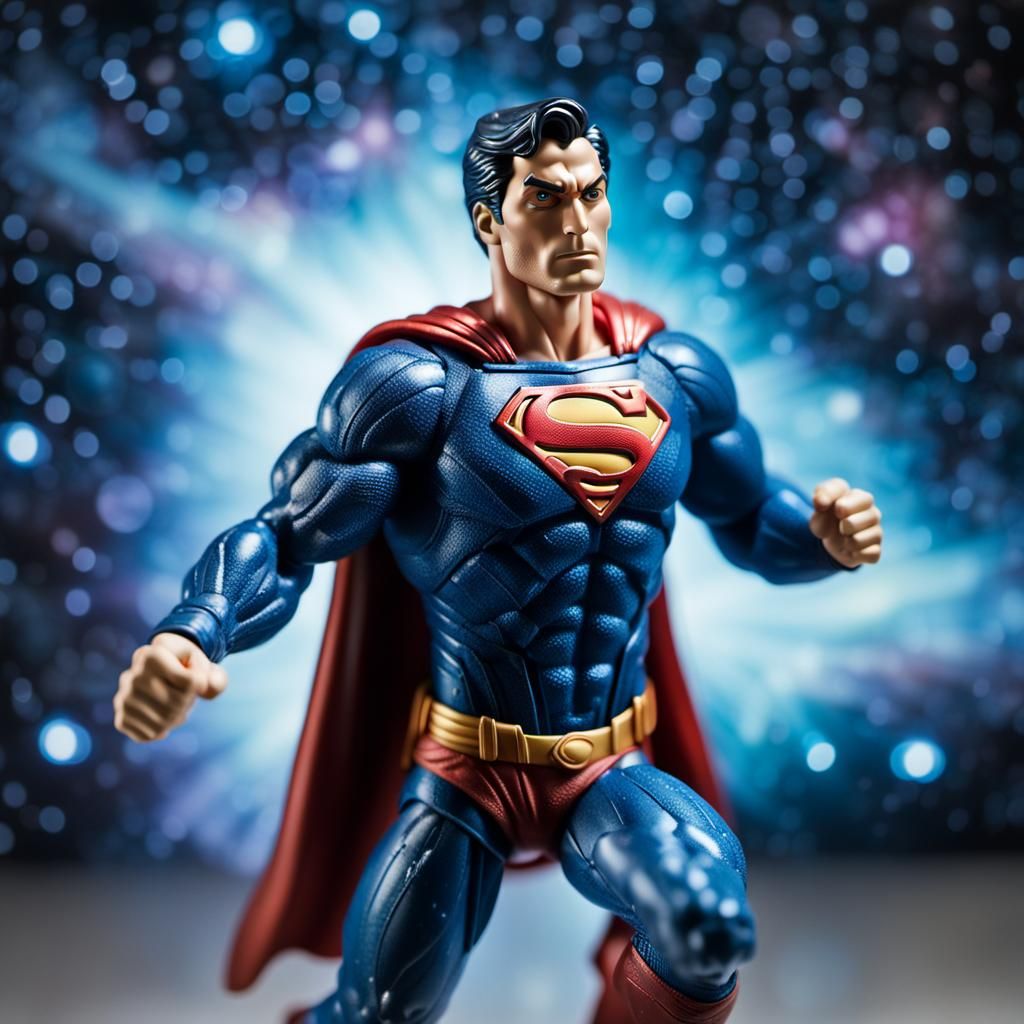Superman Action Figure in Space, Professional Photography
