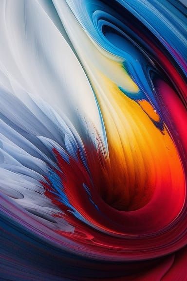 Colorful Tulips in Flowing Gouache Ink