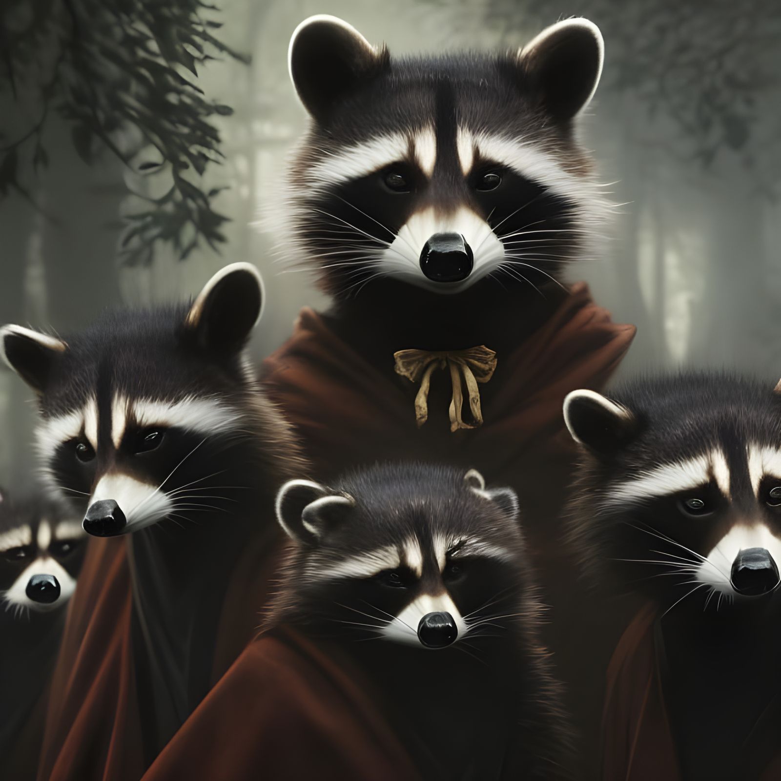 Raccoons in Dark Cult Robes: Sinister Ceremony