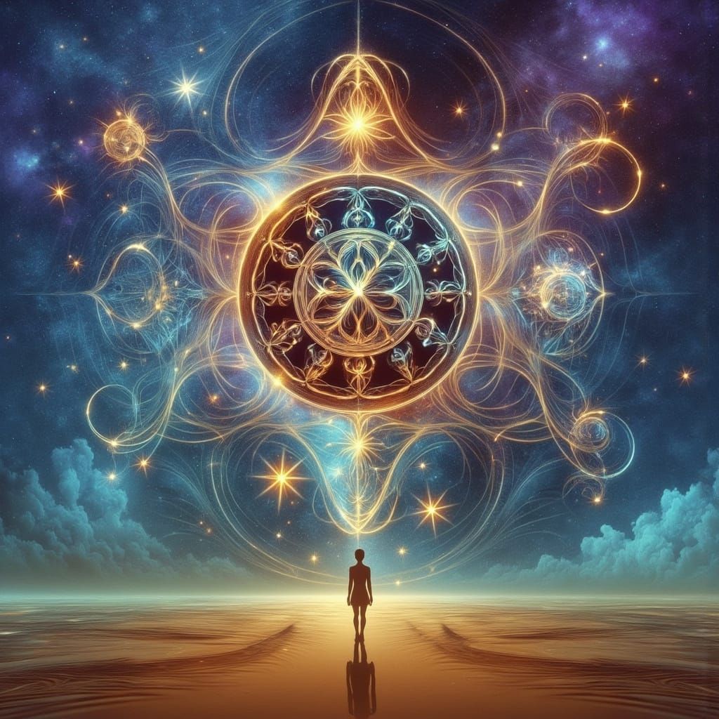 Temporal Portals: Woman in Infinite Linear Circles