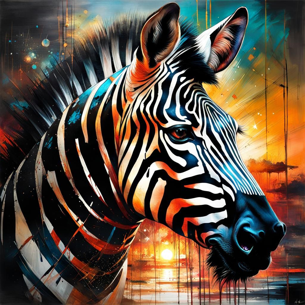 Zebra Sunset