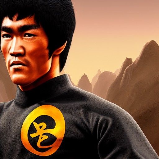 Detailed Portrait of Bruce Lee in Unreal Engine 5