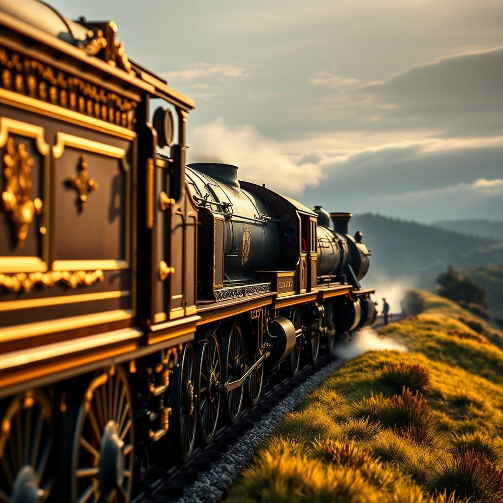 Vintage Steam Train Chugs Along British Countryside to Hogwa...