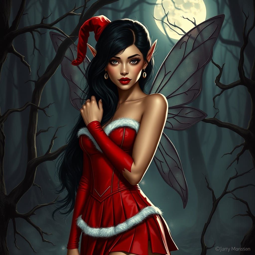 Dark Fairy in Gothic Forest