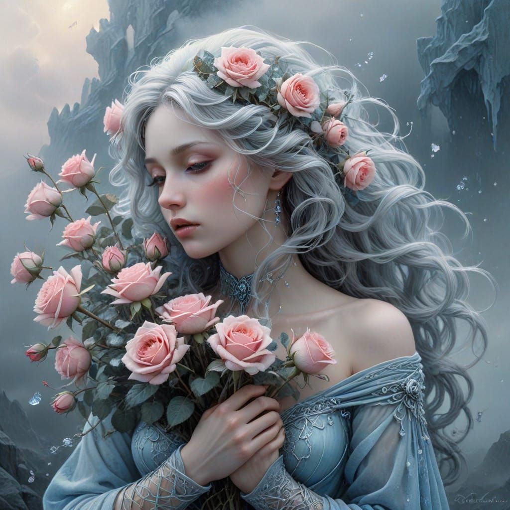Frozen Beauty in Ethereal Hush