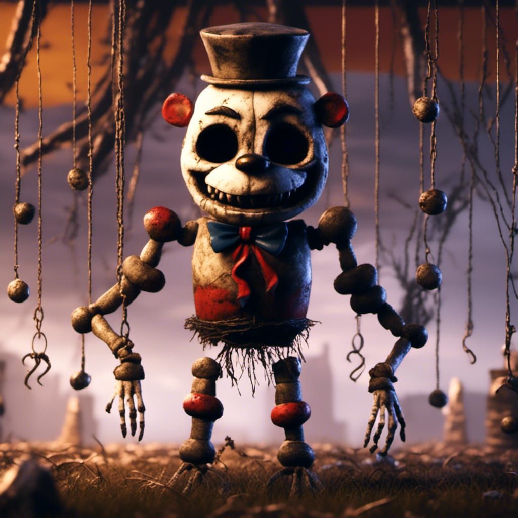 The Marionette from FNAF: Detailed Matte Painting