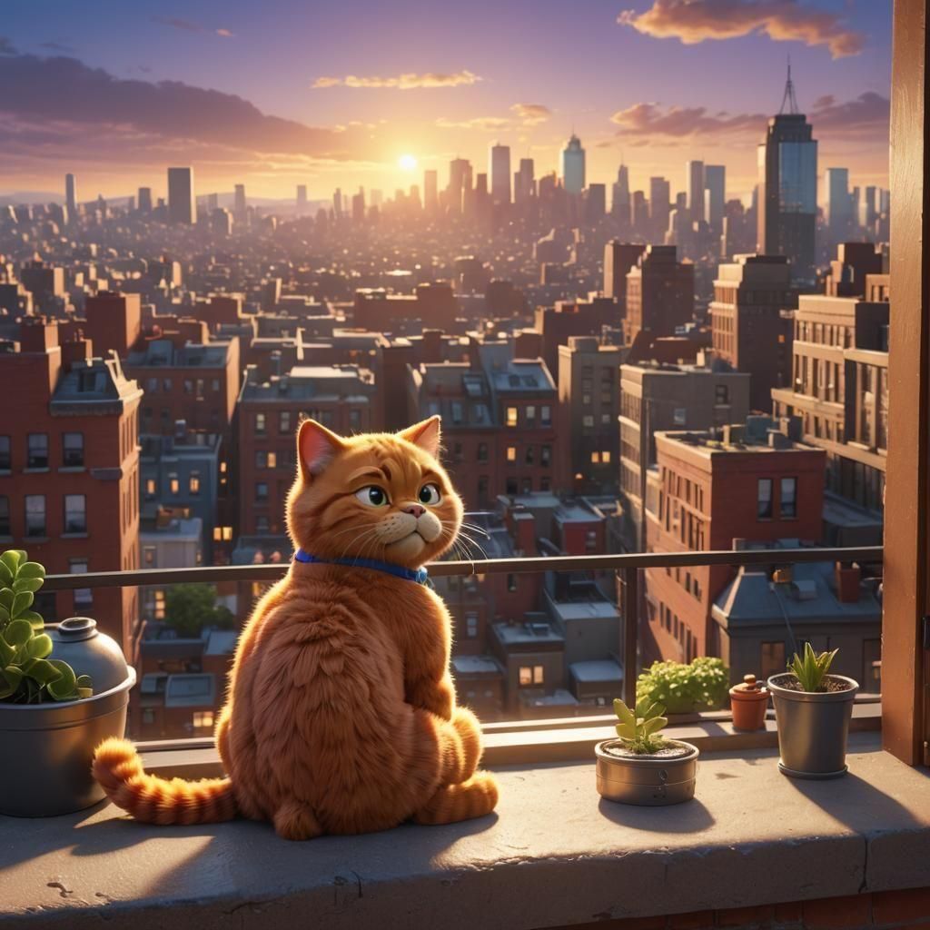 Garfield as 3D Digital Art Concept