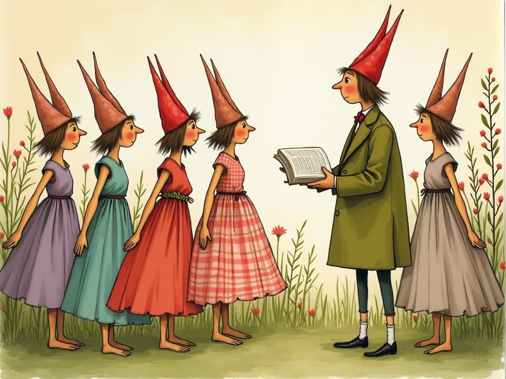 Flower Elf Fashion Designer Storybook Illustration