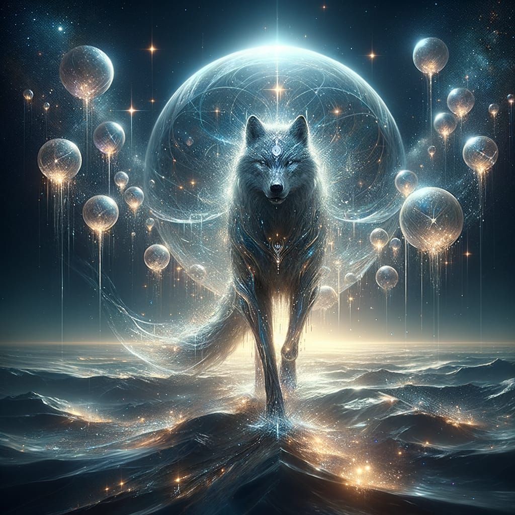 Radiant Wolf Walks a Cosmic Landscape