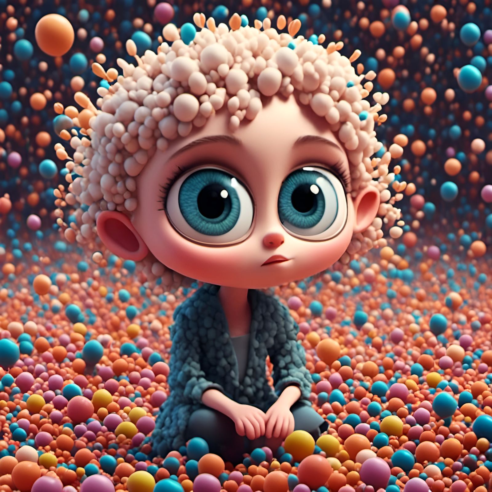 Smooth 3D Chibi Animation with Big Eyes