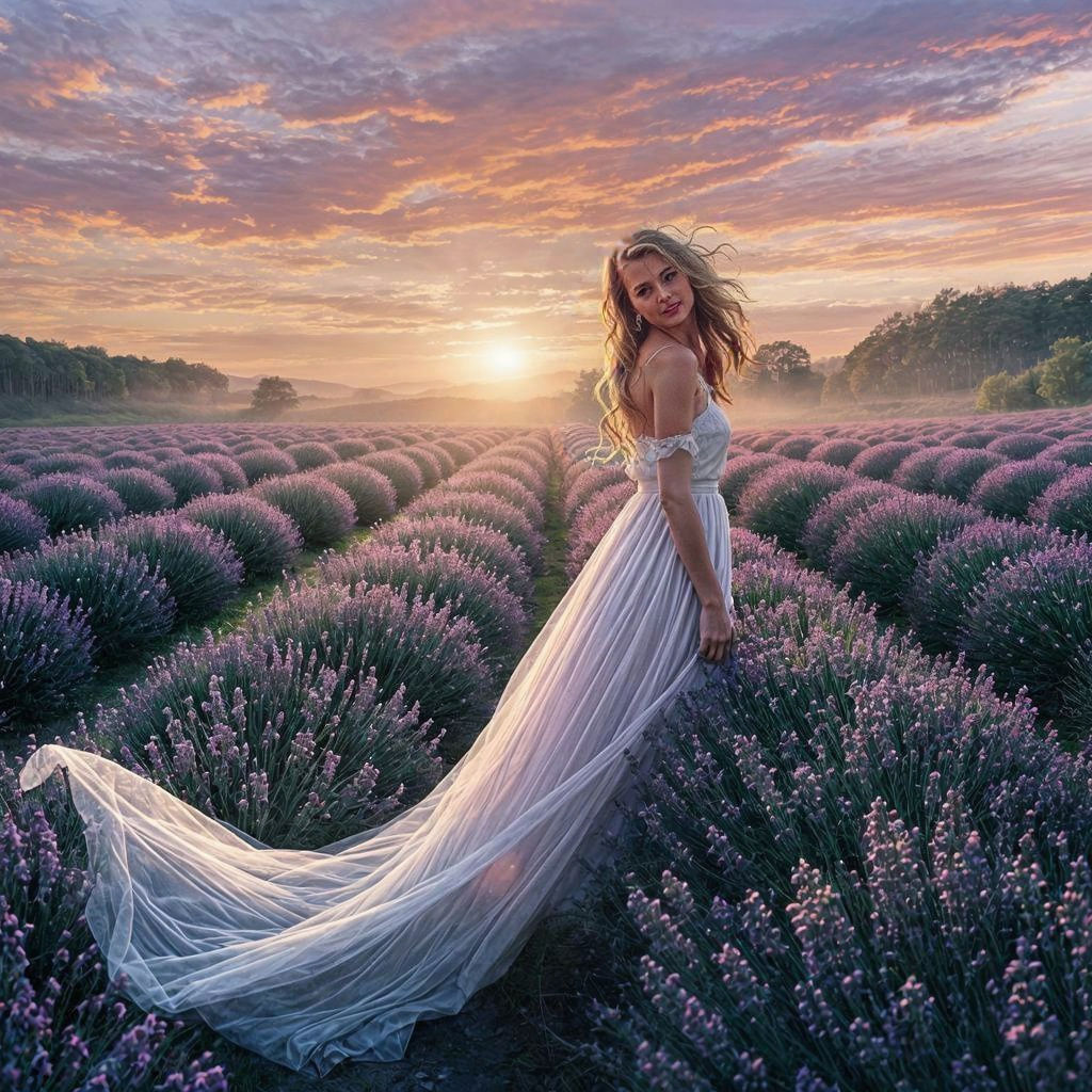Ethereal Lavender Dream in Impressionist Style