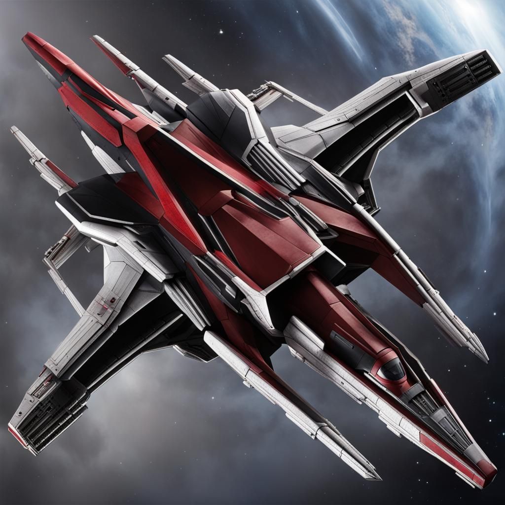 Cylon Viper Space Fighter with Red Eye