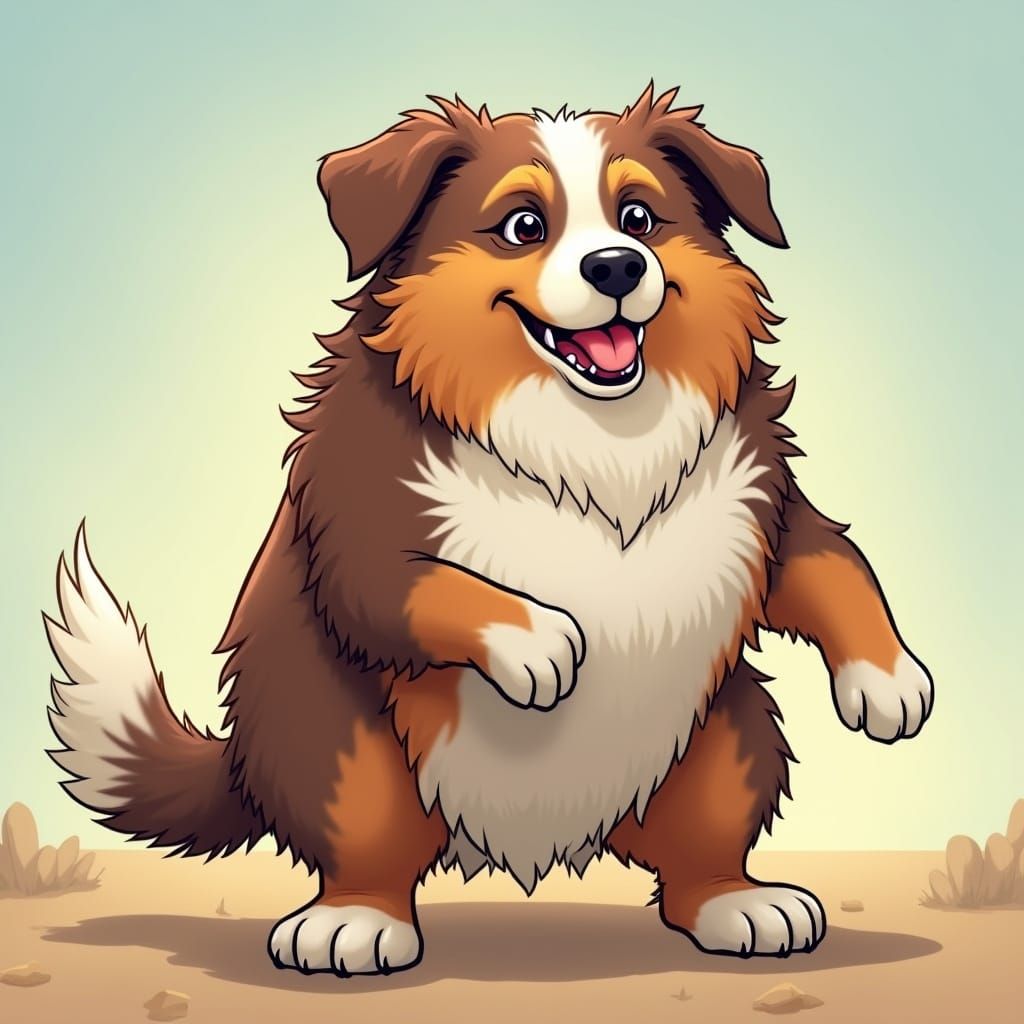 Adorable Australian Shepherd in Relaxing Pose