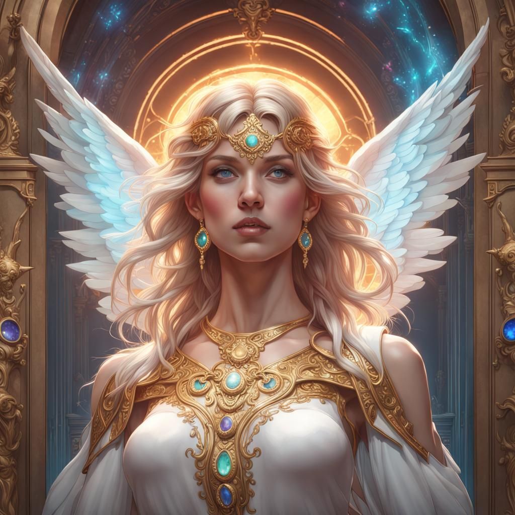 Heavenly Gate Portrait in Art Nouveau Style