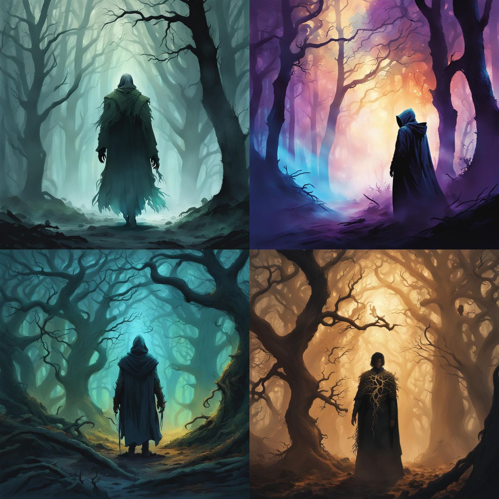 Haunting Ancient Woods: Hyperrealistic Concept Art