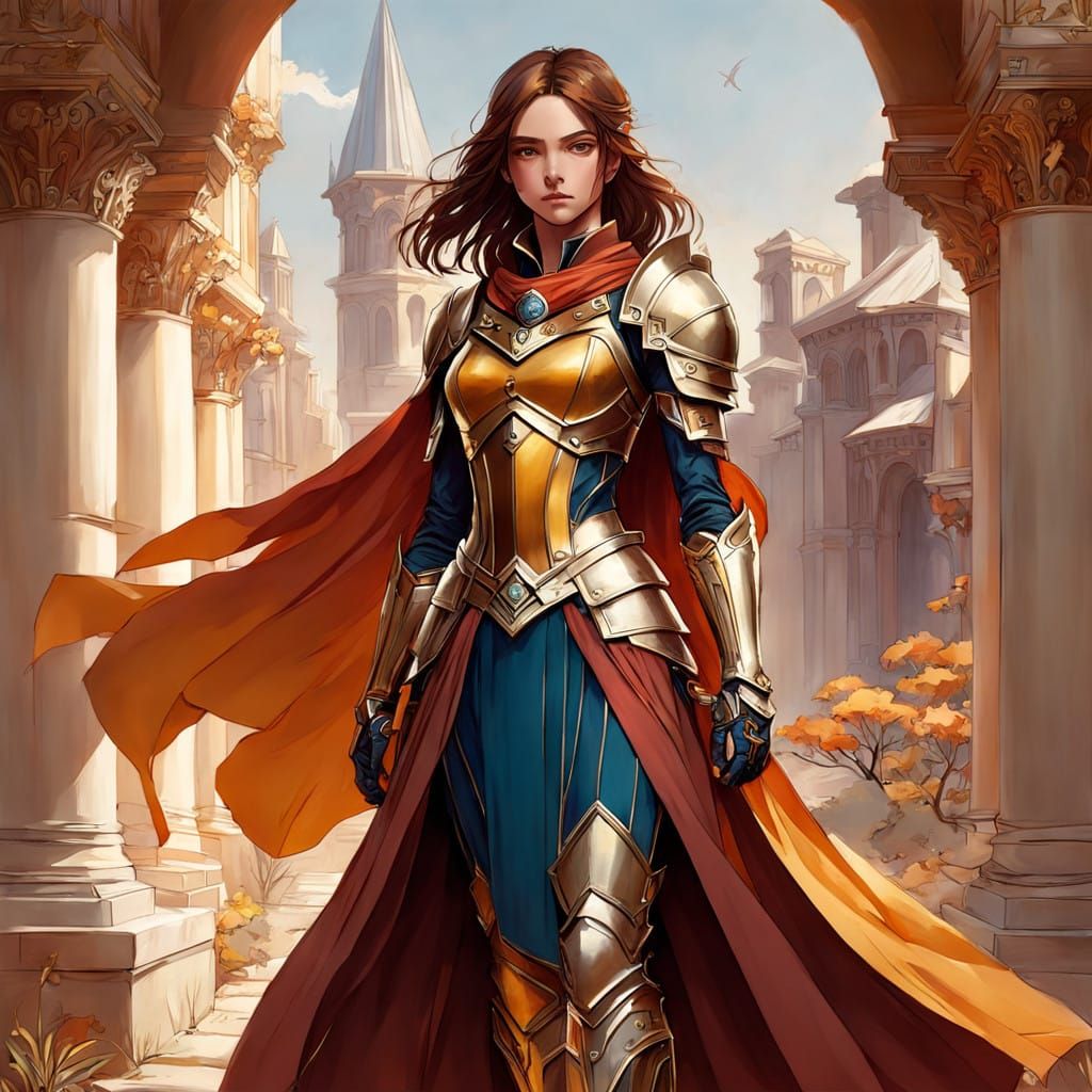 Majestic Fantasy Paladin in Elegant Armor