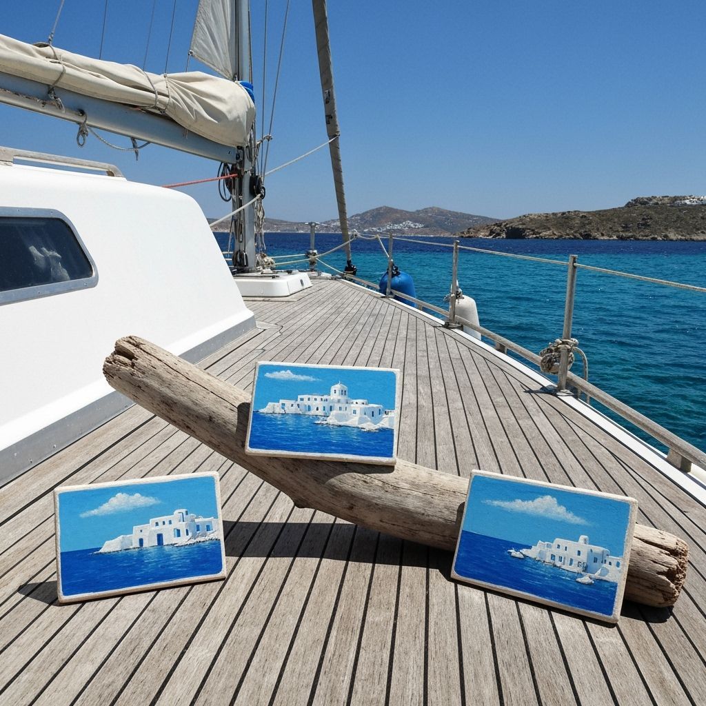 Surreal Mykonos Vignettes on Driftwood