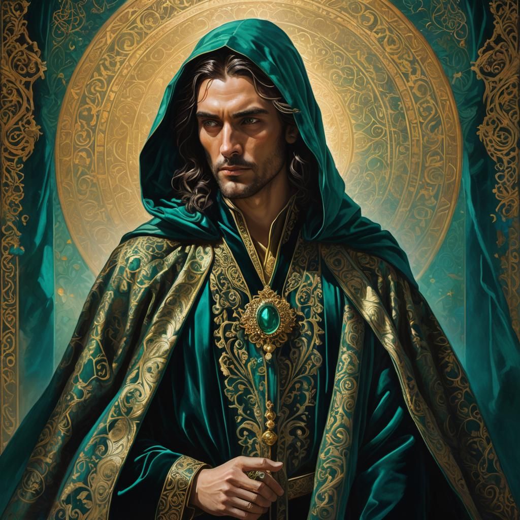 Mystical Realm Portrait in Golden Light