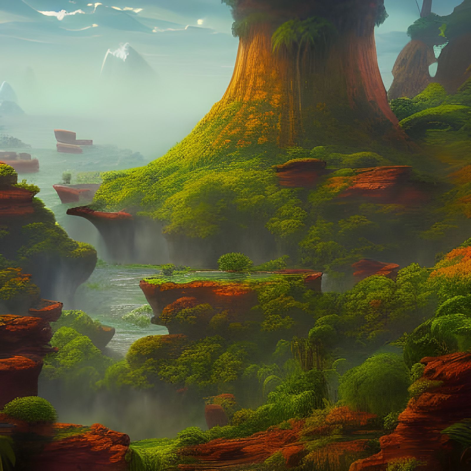 Madagascar: Detailed Matte Painting in Deep Color