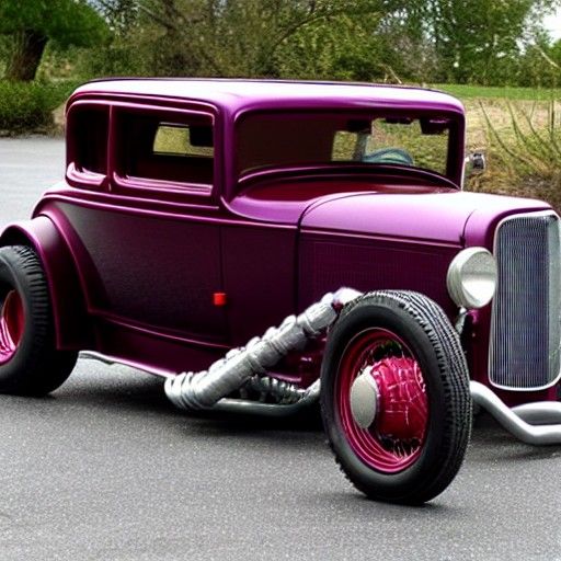Burgundy 1932 Hot Rod Classic Car