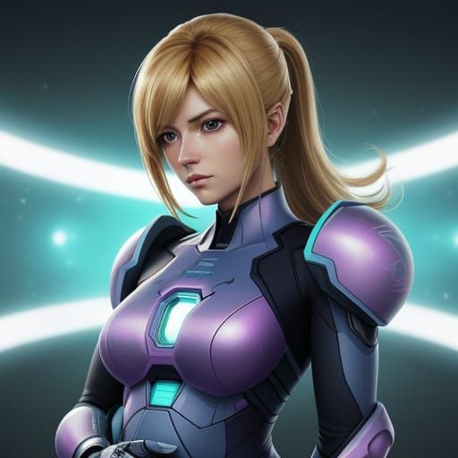 Maternal Samus Aran Concept Art in Pastel Colors