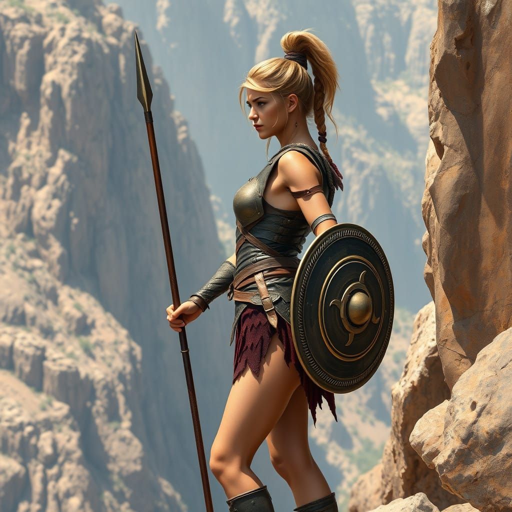 Classical Greek Warrior in Action