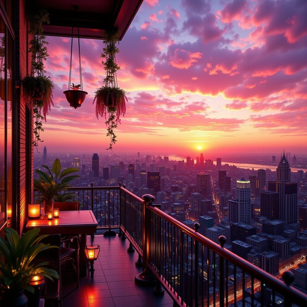 Luxury High-Rise Sunset View in Southern California