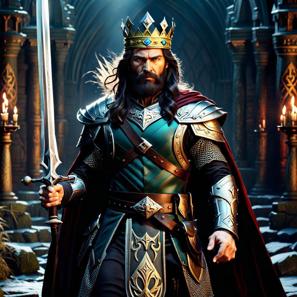 Middle Earth Ranger King: Detailed Matte Painting