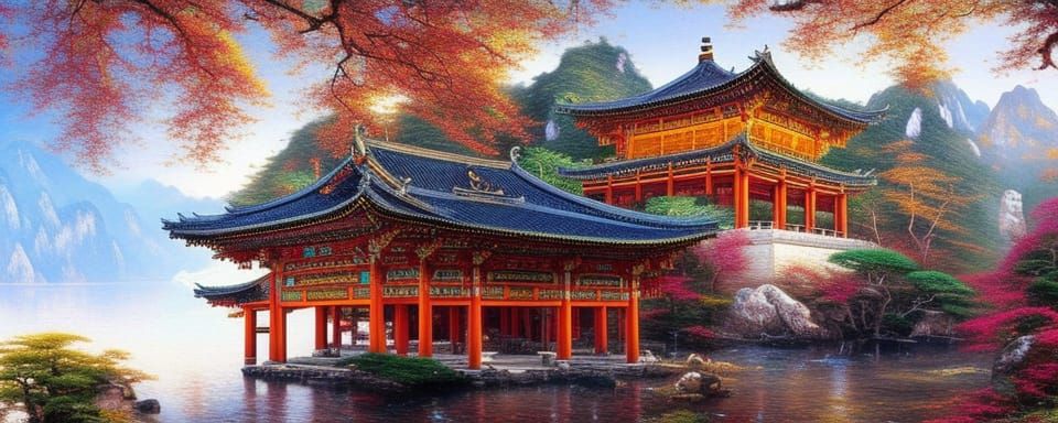 Huangshan Temples in Romantic Landscape Style