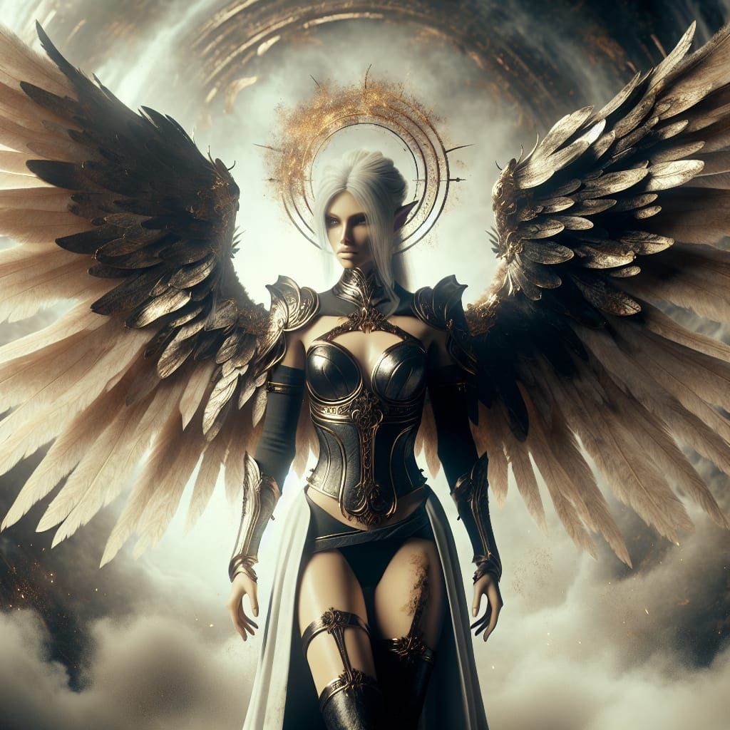 Fearless Necromancer Woman Ready for Battle