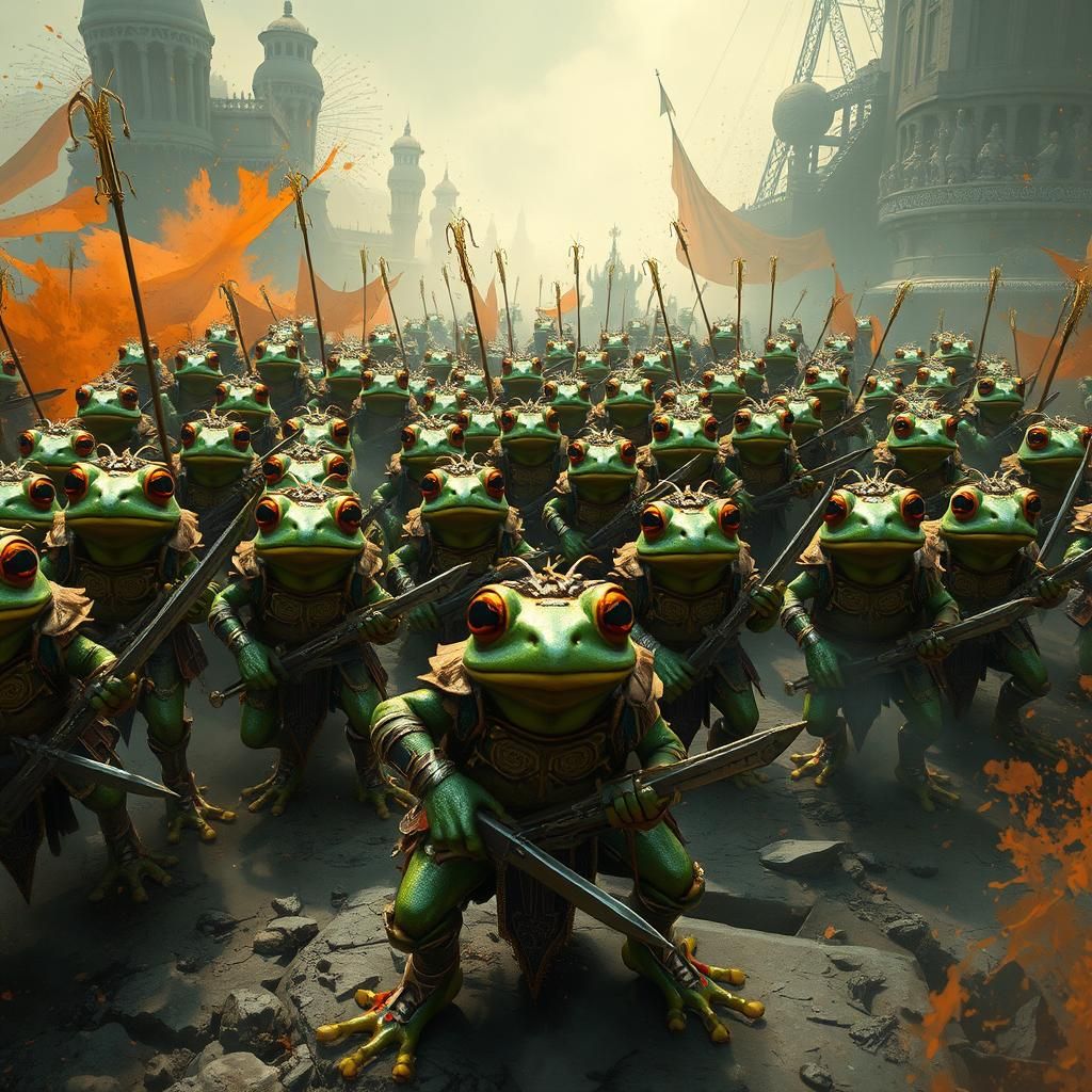 Frog Legion in War-Torn Landscape