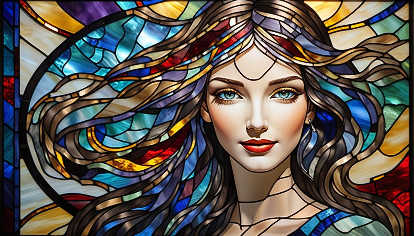 Stained Glass Portrait: A Captivating Masterpiece