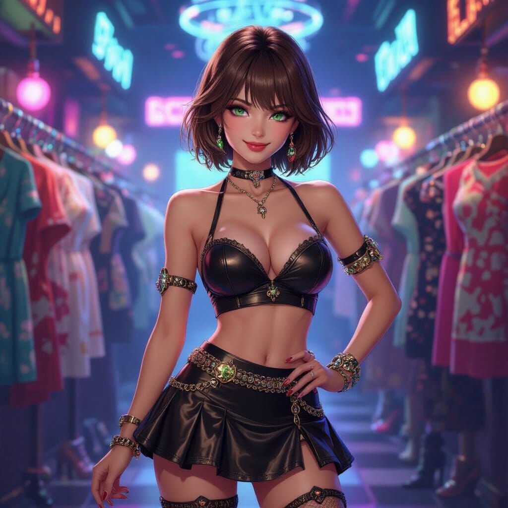 Hyperrealistic Cosplay Portrait in 3D Anime Style