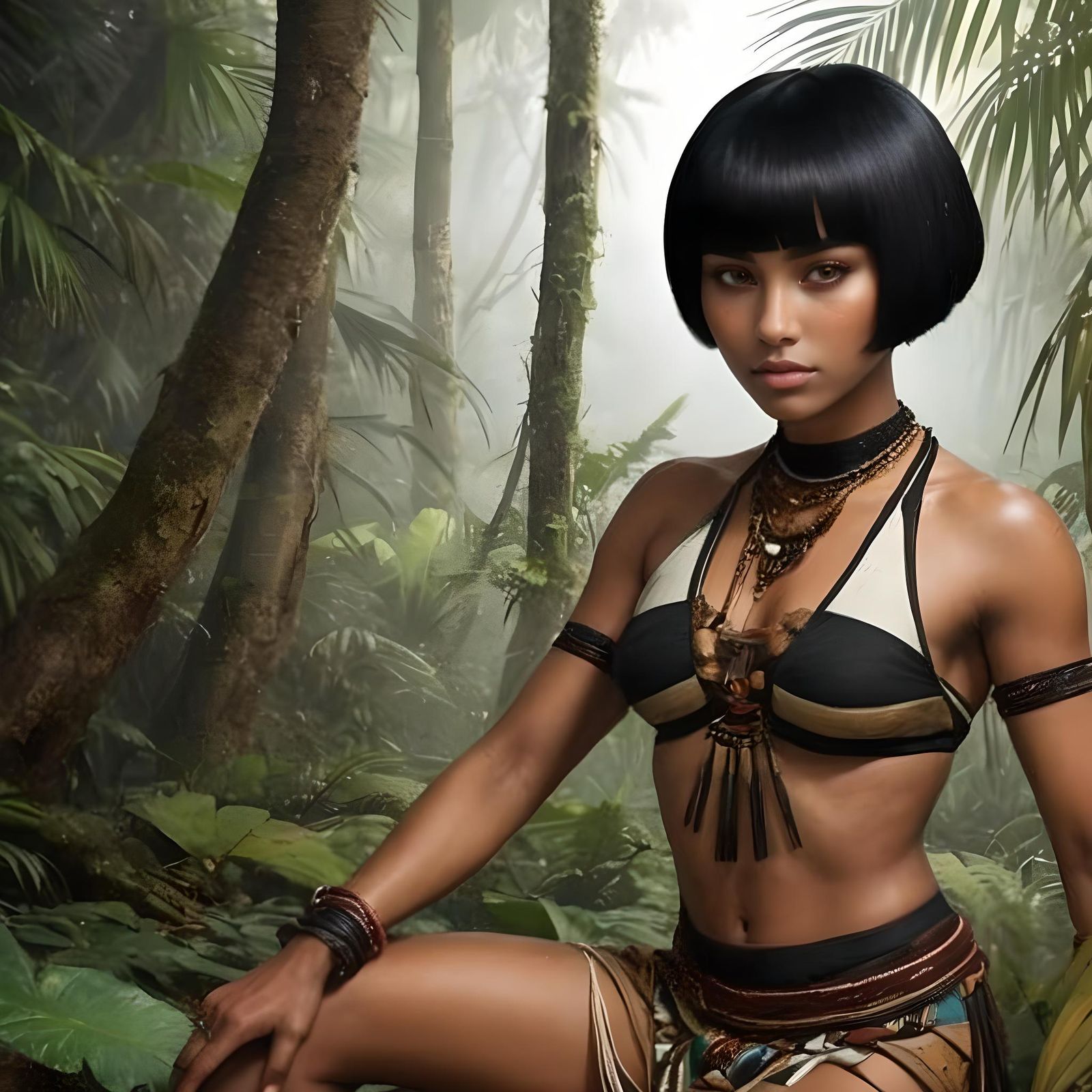 Portrait of a Young Indigenous Colombian Woman