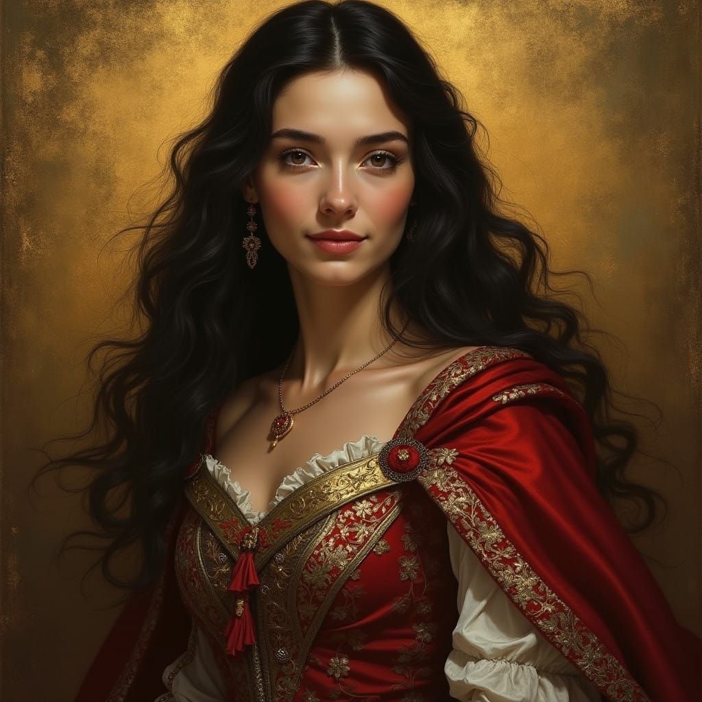 Noble Lady Radiates Classical Elegance