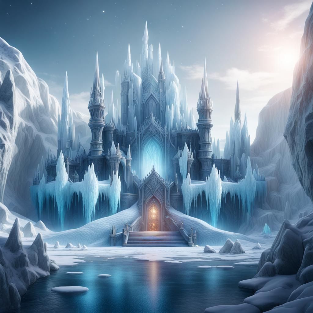 Fantastical Ice Palaces in Detailed Matte Painting